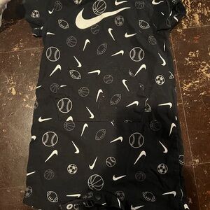 Nike Black and White Sports Button Romper